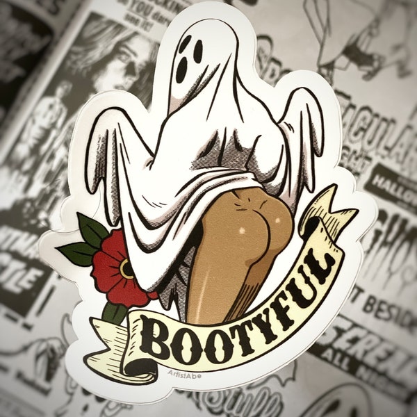 Bootyful Ghost Sticker
