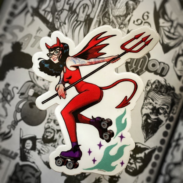 Roller Devil Sticker