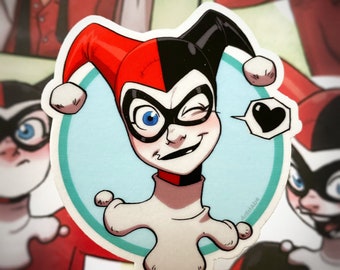 Harley Quinn Wink Sticker