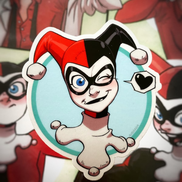 Harley Quinn Wink Sticker