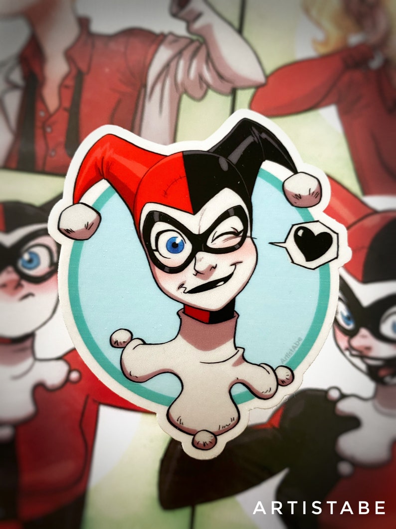 Sticker Harley Quinn Clin d'oeil image 1