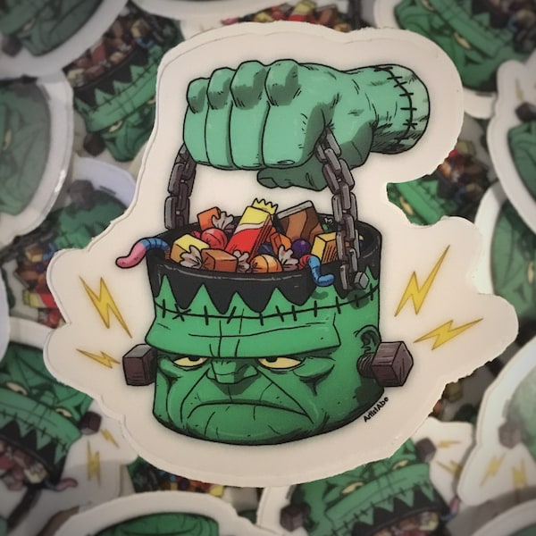 Frankenstein Bucket Sticker