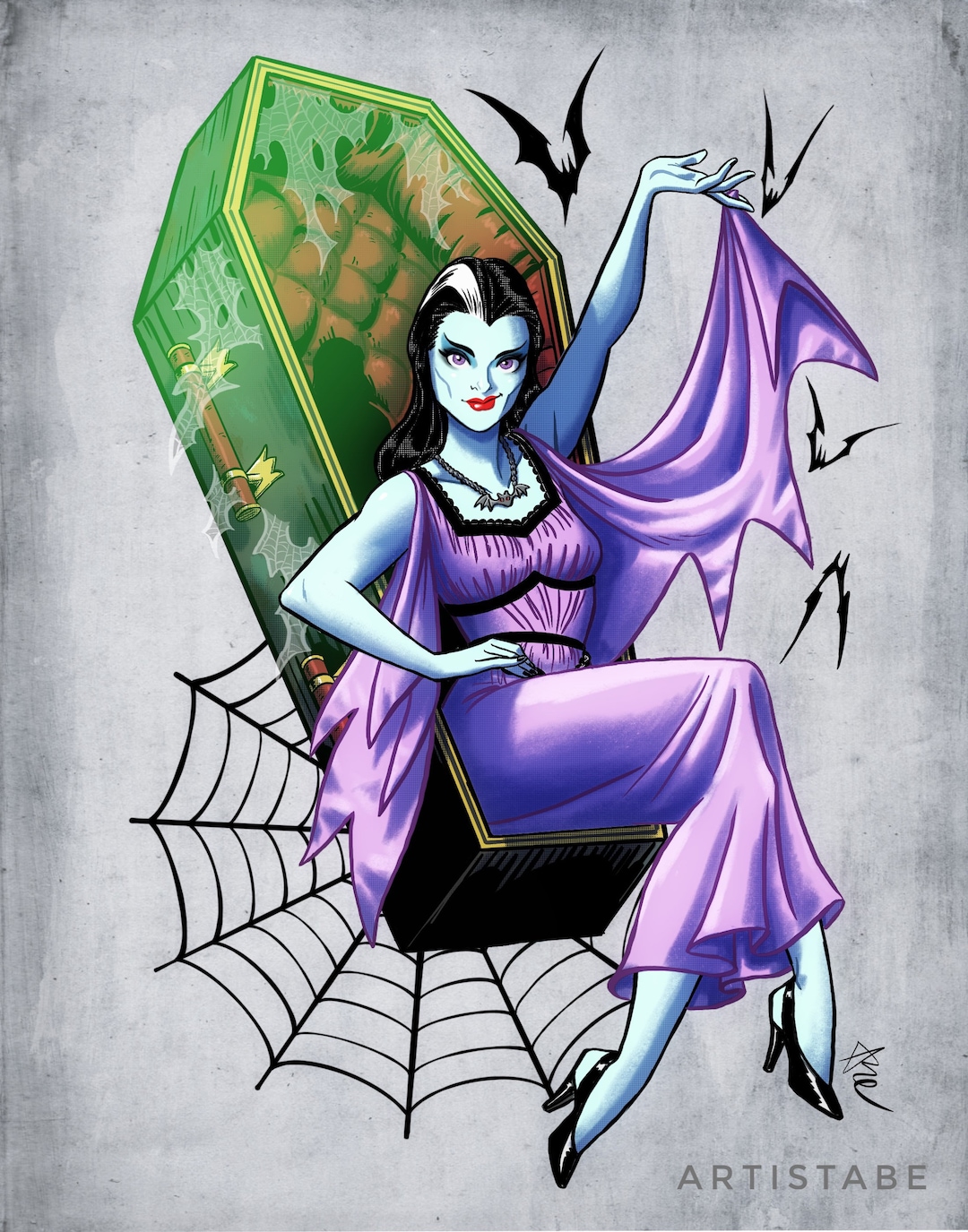 Lily Munster 11x14 - Etsy Canada