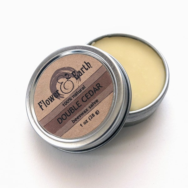 Cedarwood Essential Oil Healing Salve, Easter Basket Stuffers for Him, Mens Skin Care, Outdoorsy Gifts for Him, Beeswax Salve Gardeners Gift