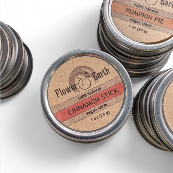 Cinnamon Essential Oil Balm, All Natural Salve, Cuticle Cream, Vegan Gifts for Women, Zero Waste Skin Care, Easter Basket Stuffers for Him