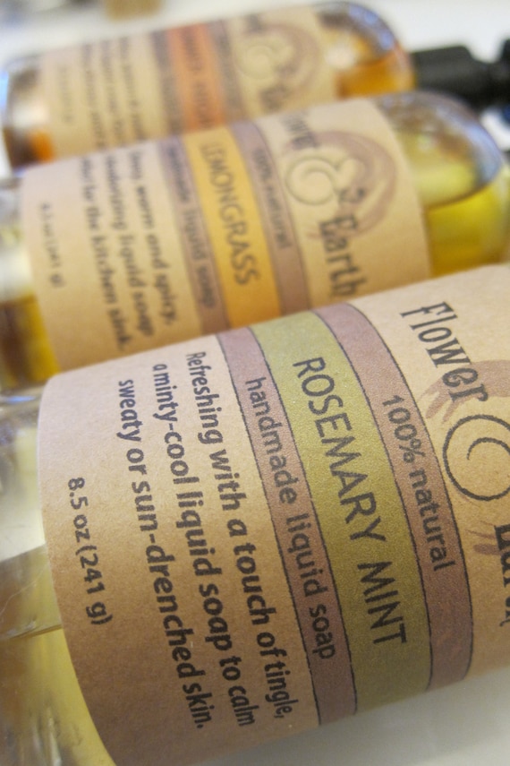 Organic Olive Oil Liquid Soap With Rosemary Half Gallon