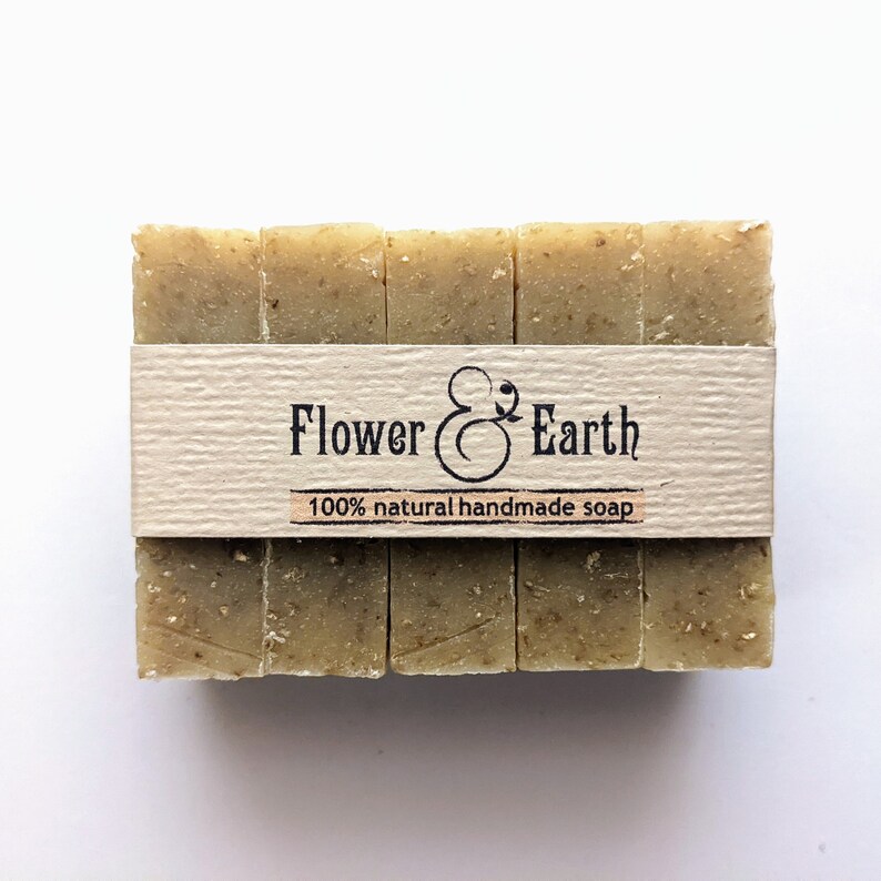 Oatmeal Soap Set of 5 Handcrafted Soap Vegan Gifts for Her image 1