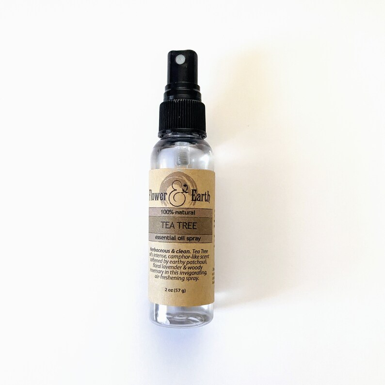 Tea Tree Oil Spray, Travel Size Toiletries, Yoga Mat Spray, Natural Home Fragrance, Vegan Gifts