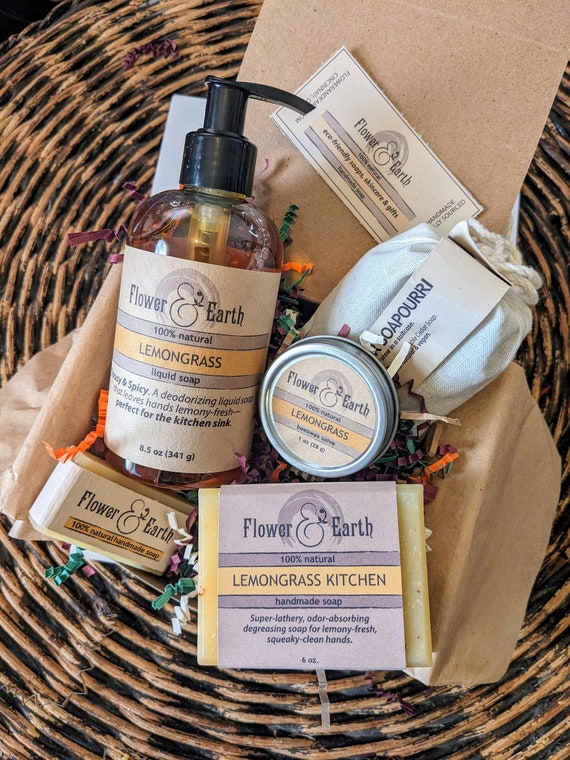 Kitchen Gifts for Women Skin Care Kit, Lemongrass Soap Bar