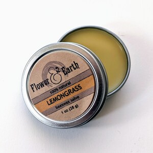 Lemongrass Balm Dry Skin Salve, Gardeners Gift Women, Herb Infused Olive Oil Salve, Beeswax Salve, Landscaper Gifts, Gardening Gifts for Mom