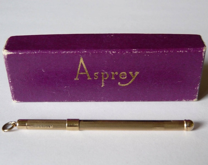 ASPREY & CO.....9CT Solid Yellow Gold, Cocktail Swizzle Stick Circa 1979