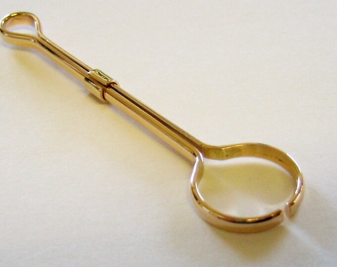 Artisan ....10K Solid Yellow Gold, Cigar Clip or Holder..... Super Rare !