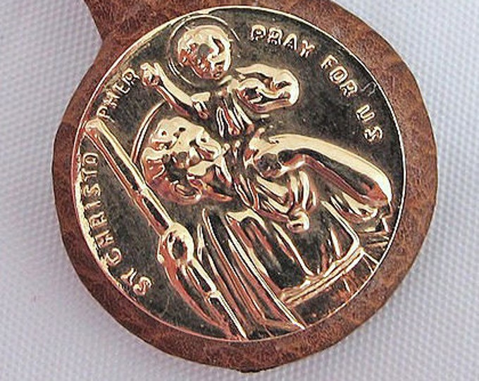AUTHENTIC….CARTIER 14K Yellow Gold " St. Christopher " Key Fob/Key Chain .