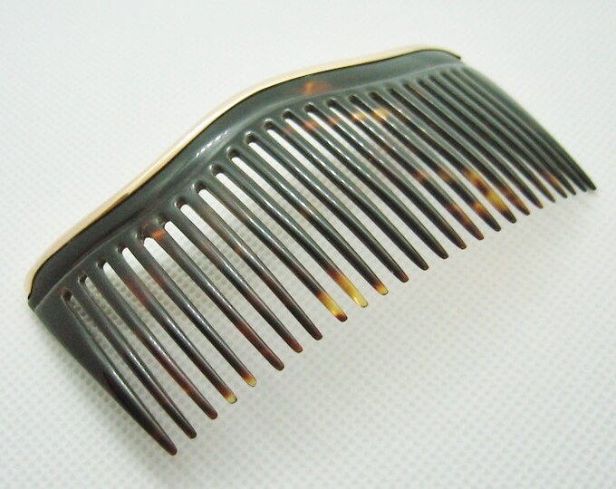 Victorian Art Nouveau, 14K Solid Gold Trimmed Ladies Hair Comb, Hair Accessory ..... Beautiful.
