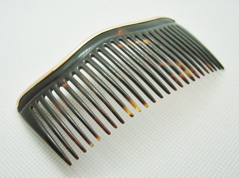 Beautiful. Hair Accessory .... 14K Solid Gold Trimmed Ladies Hair Comb Victorian Art Nouveau