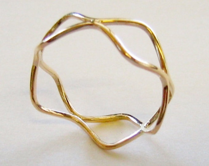 Artisan, 10K Solid Yellow Gold, "HANDMADE"  Abstract, Swivel Ring… by Jewelry Designer, Steve Haddad.