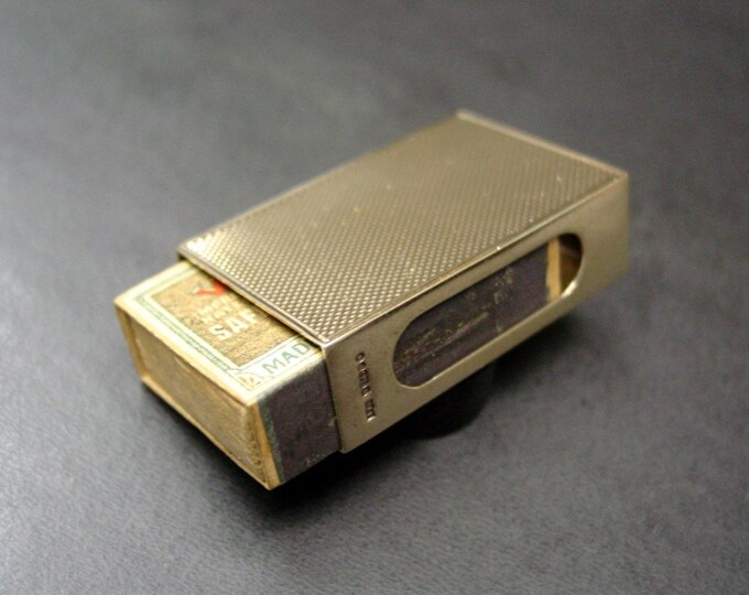 Rare... Asprey & Co, Solid Gold (9ct) Match Box Holder ~ Hallmarked '375' / London 1907... Super Rare Item !