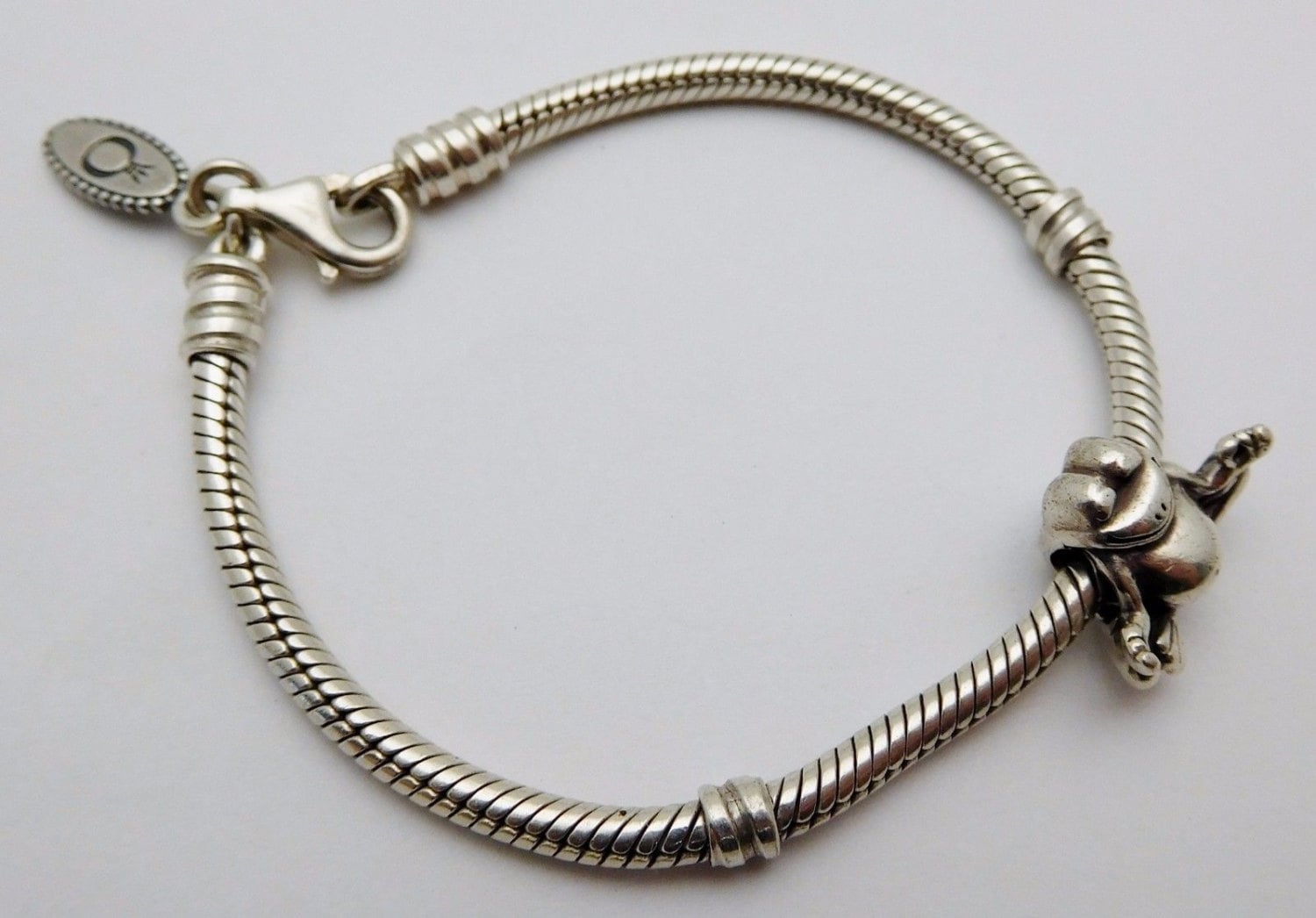 PANDORA...Sterling Silver, Ladies Frog Charm Bracelet With Tag.