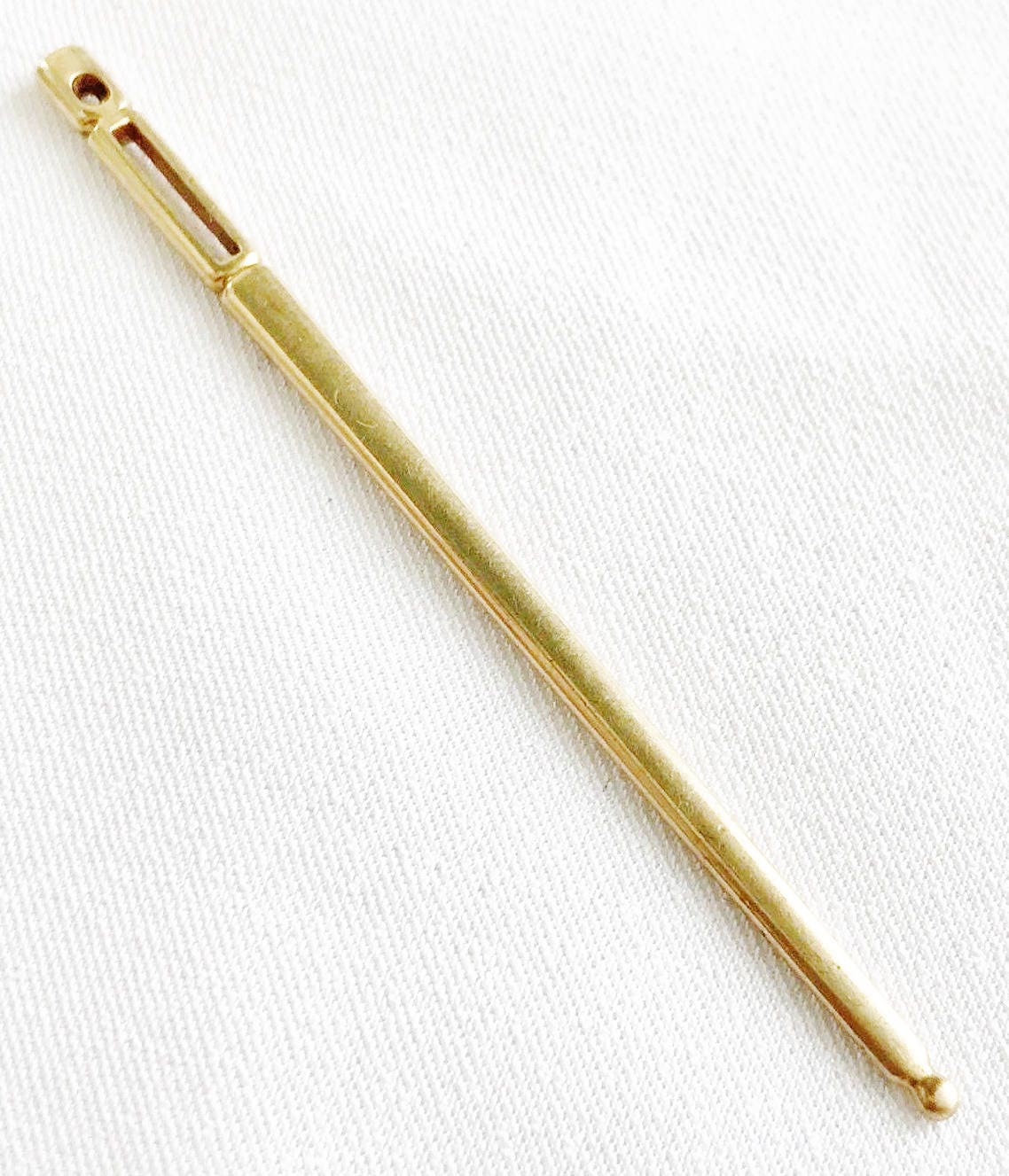 Antique..14K Solid Yellow Gold, VictorianEra Large Sewing Knitting Needle.