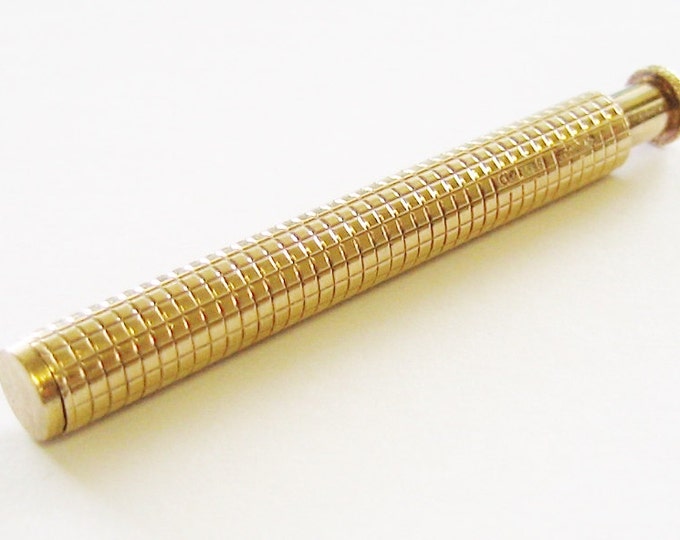 ASPREY & Co.... LONDON....9ct Gold Saccharine or Pill dispenser. Super RARE !