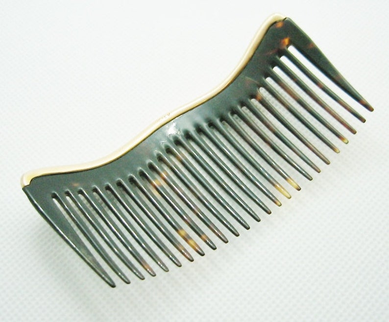 Beautiful. Hair Accessory .... 14K Solid Gold Trimmed Ladies Hair Comb Victorian Art Nouveau