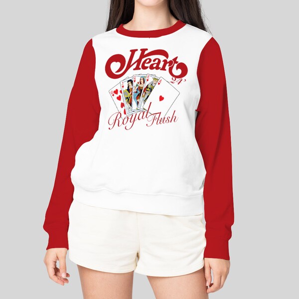 Heart Cheap Trick Royal Flush Tour Inspired Unisex Lite Weight Pullover Sweatshirt