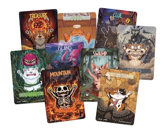 Cat Land and Token Set of 9x (18x Sides!) | MTG x Nine Lives Spent
