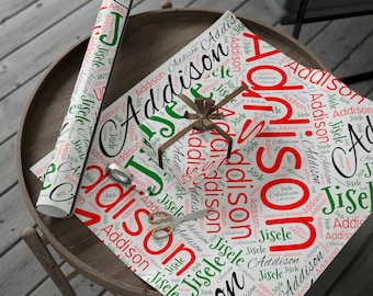 Papel de embrulho personalizado, papel de embrulho para presente de Natal, papel de embrulho para presente de Natal, papel de embrulho personalizado