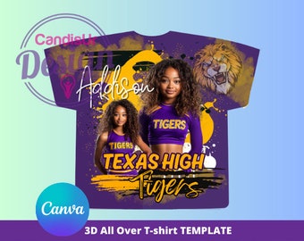 3D Canva File, All Over Canva Template, Editable in canva Template, 3D Designs, Canva Editable Template, T Shirt Design Template