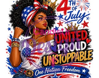 Afro 4th of July PNG, Culture, Black,  Patriotic Afro, America