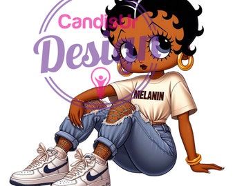 Black Betty boop png, Betty PNG, Black Betty, Black Cartoon, Betty Boop Sneakers, Betty Boop DTF, Betty Boop sublimation