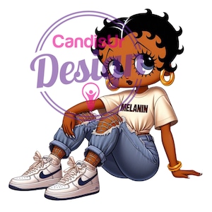 Black Betty boop png, Betty PNG, Black Betty, Black Cartoon, Betty Boop Sneakers, Betty Boop DTF, Betty Boop sublimation