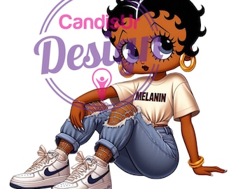 Schwarz Betty Boop png, Betty PNG, Schwarz Betty, Schwarz Cartoon, Betty Boop Sneakers, Betty Boop DTF, Betty Boop Sublimation