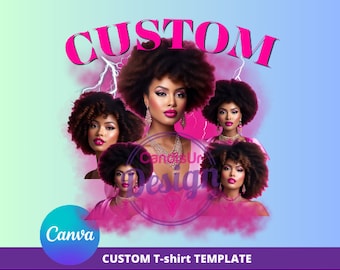 CUSTOM Your Own Bootleg Png, Girlfriend Tee, Canva Template, Editable Canva, Girlfriend Shirt, Canva t-shirt