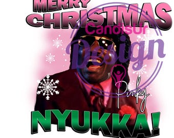 Merry Christmas Nyukka, Pinky PNG, Merry Christmas Pinky Nyukka Design DTF, sublimation