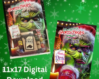 Grinch Jumbo Christmas Card, Holiday Card, Christmas Card, Christmas, Digital Download Christmas Crafts, Big Christmas Card