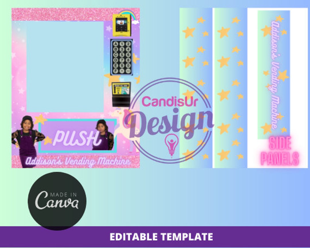 CUSTOM Vending Machine Template, Canva Easter Vending Machine