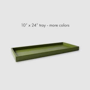 10 x 24 Narrow Rectangular Decorative Wood Tray