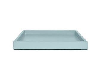 Powder Blue Shallow Tray, Small to Large Sizes for the Coffee Table and Ottoman