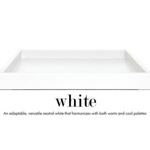 15 x 22 Shallow Rectangle Decorative Tray Branco