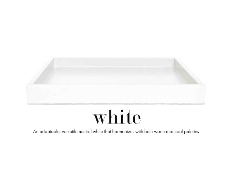 15 x 22 Shallow Rectangle Decorative Tray Branco