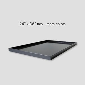 24 x 36 Extra Large Rectangle Shallow Tray, Decorative Coffee Table Ottoman Decor