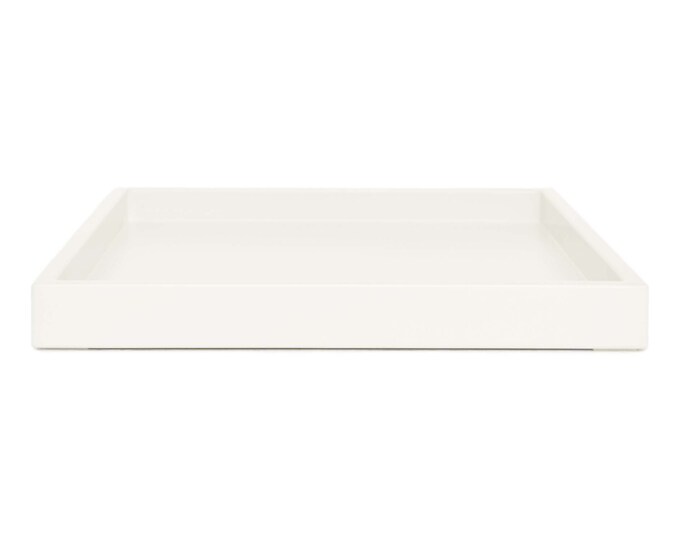 Ivory Low Profile Modern Ottoman Coffee Table Tray Small to Etsy