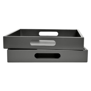 Dark Gray Tray with Handles, Small to Extra Large Sizes for the Coffee Table and Ottoman image 4