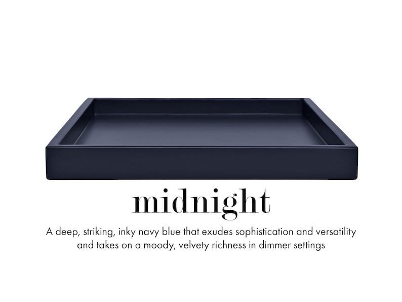 15 x 22 Shallow Rectangle Decorative Tray Midnight