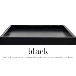 15 x 22 Shallow Rectangle Decorative Tray Preto