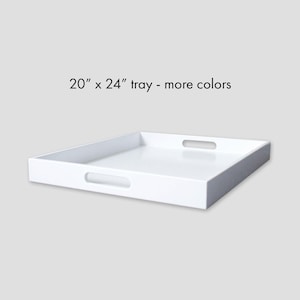 20 x 24 Large Rectangle Tray with Handles, Coffee Table Ottoman Tray