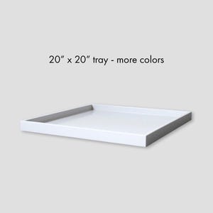 20 x 20 Square Shallow Tray: Modern Ottoman Coffee Table Decor