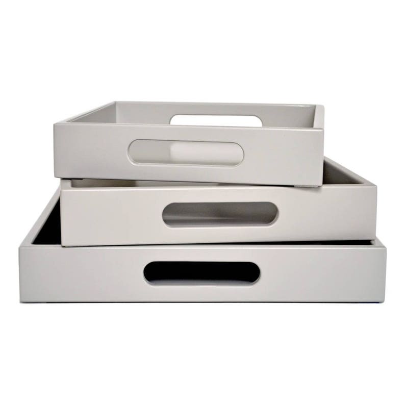 Serving Tray With Handles Lacquer Desk Ottoman Image 0