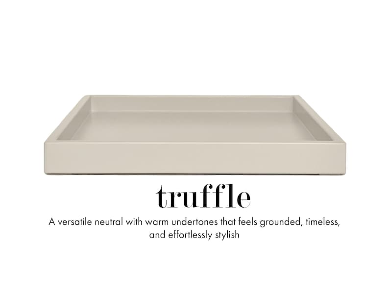 Bandeja otomana cuadrada grande de 24 x 24 pulgadas: Decoración para mesa de centro Truffle